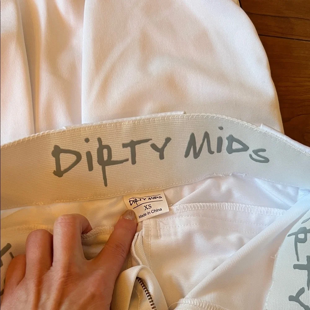 Youth White Baseball Pants with Black Piping - Picture 5 of 5